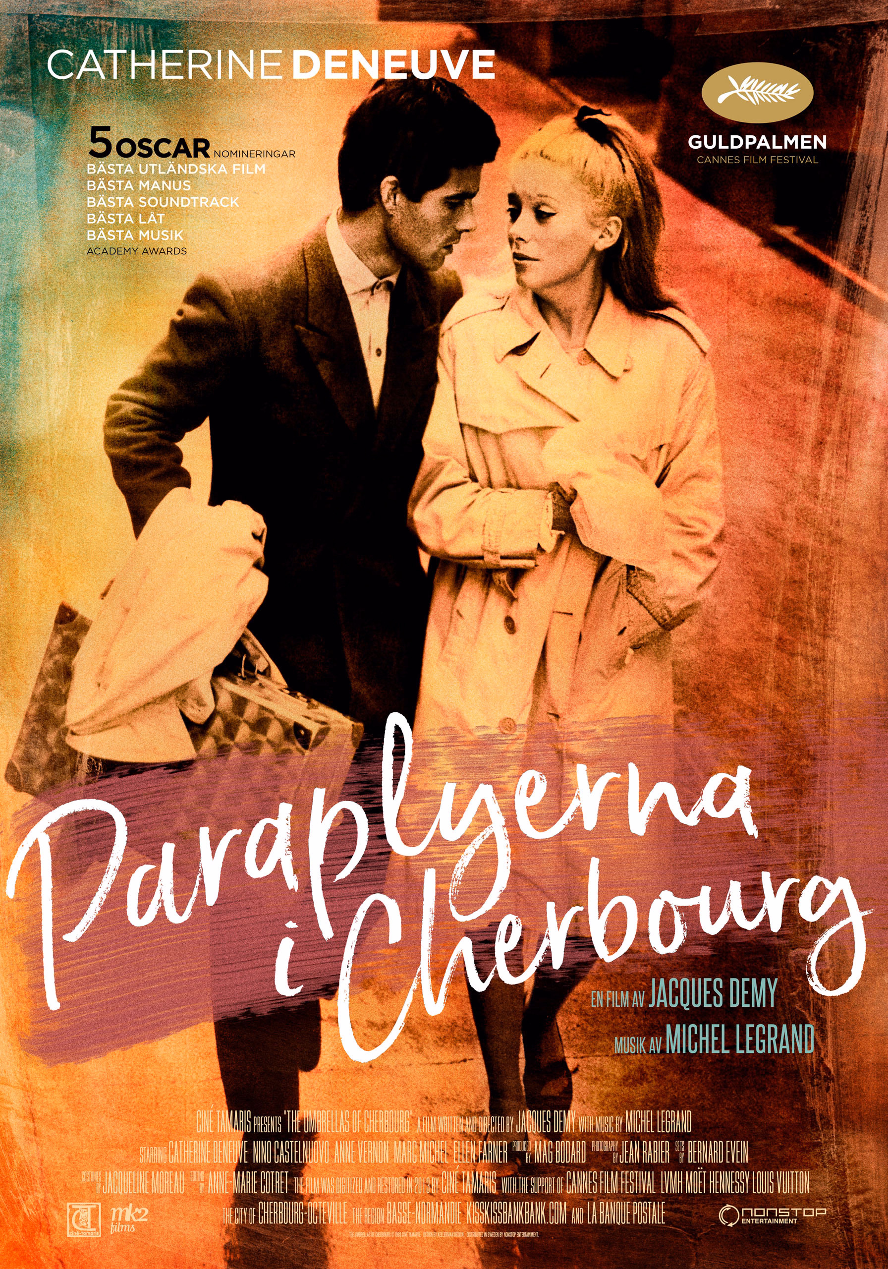 The Umbrellas of Cherbourg (1964) Jacques Demy theatrical onesheet swe