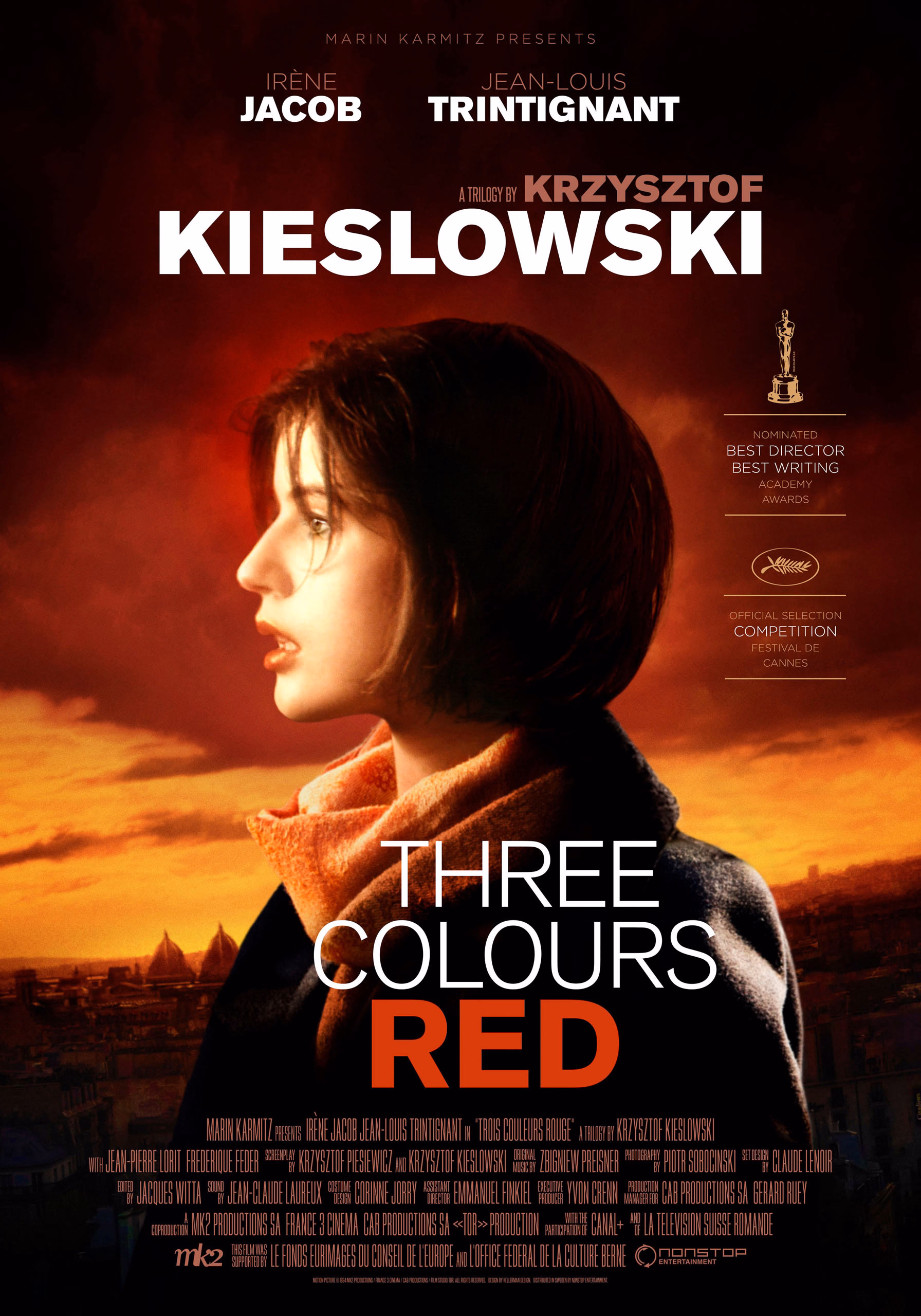 Three Colours Red (1994) theatrical onesheet
